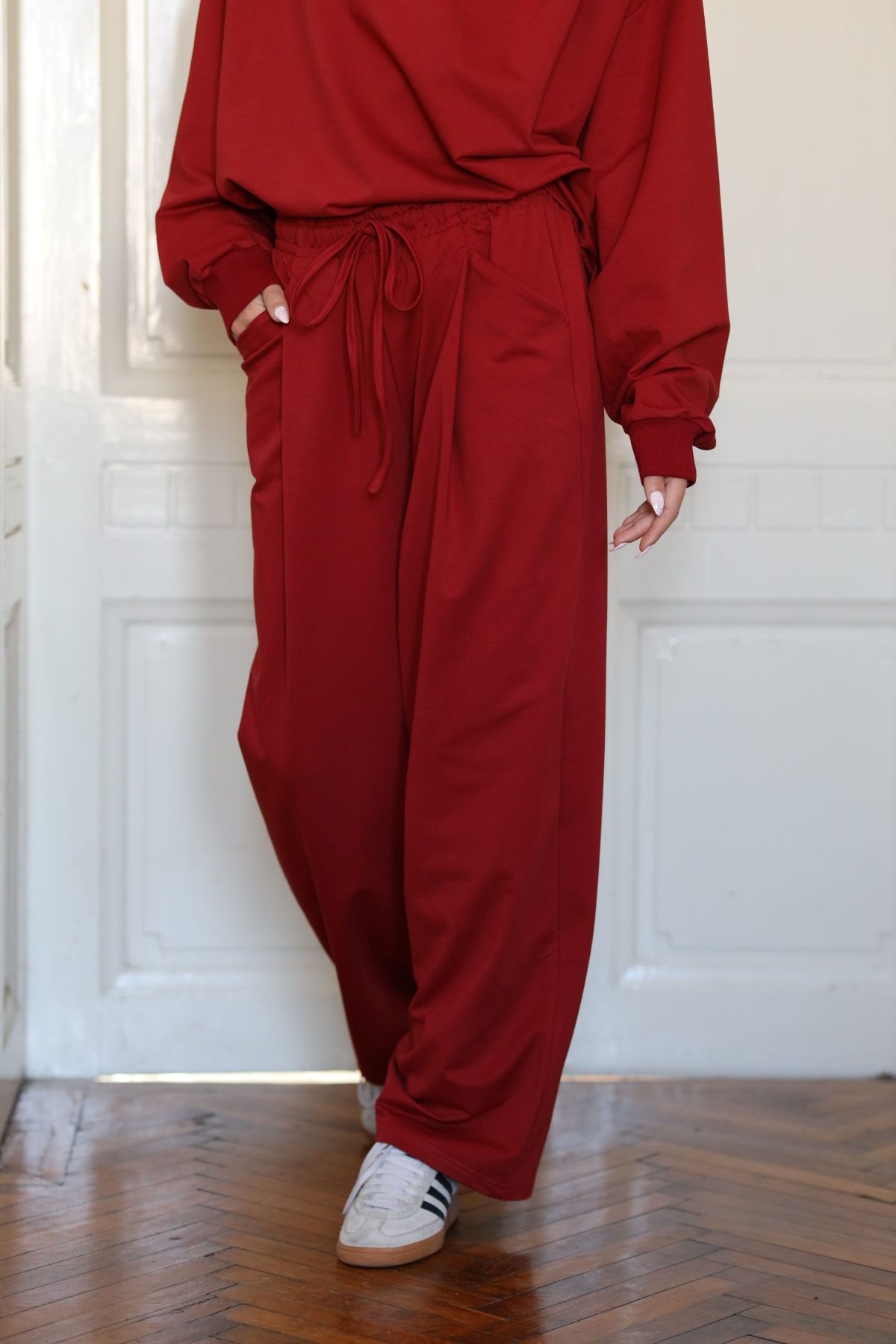 Tailored hlače-Crvena