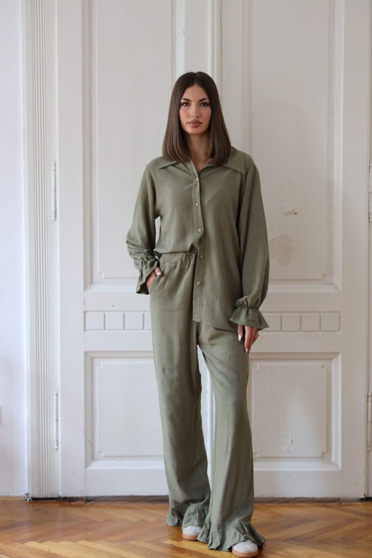 Kairo hlače - Maslinasto zelena