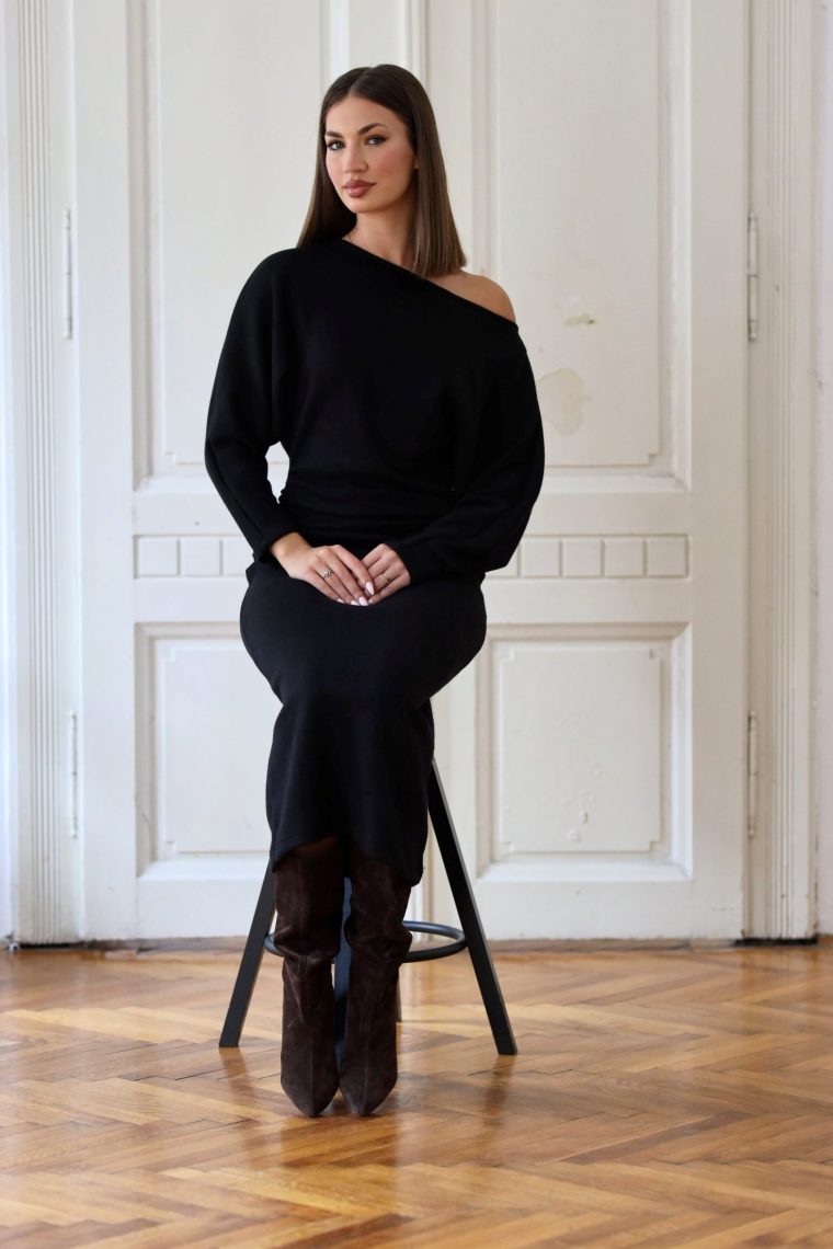 Bianca premium haljina - Crna