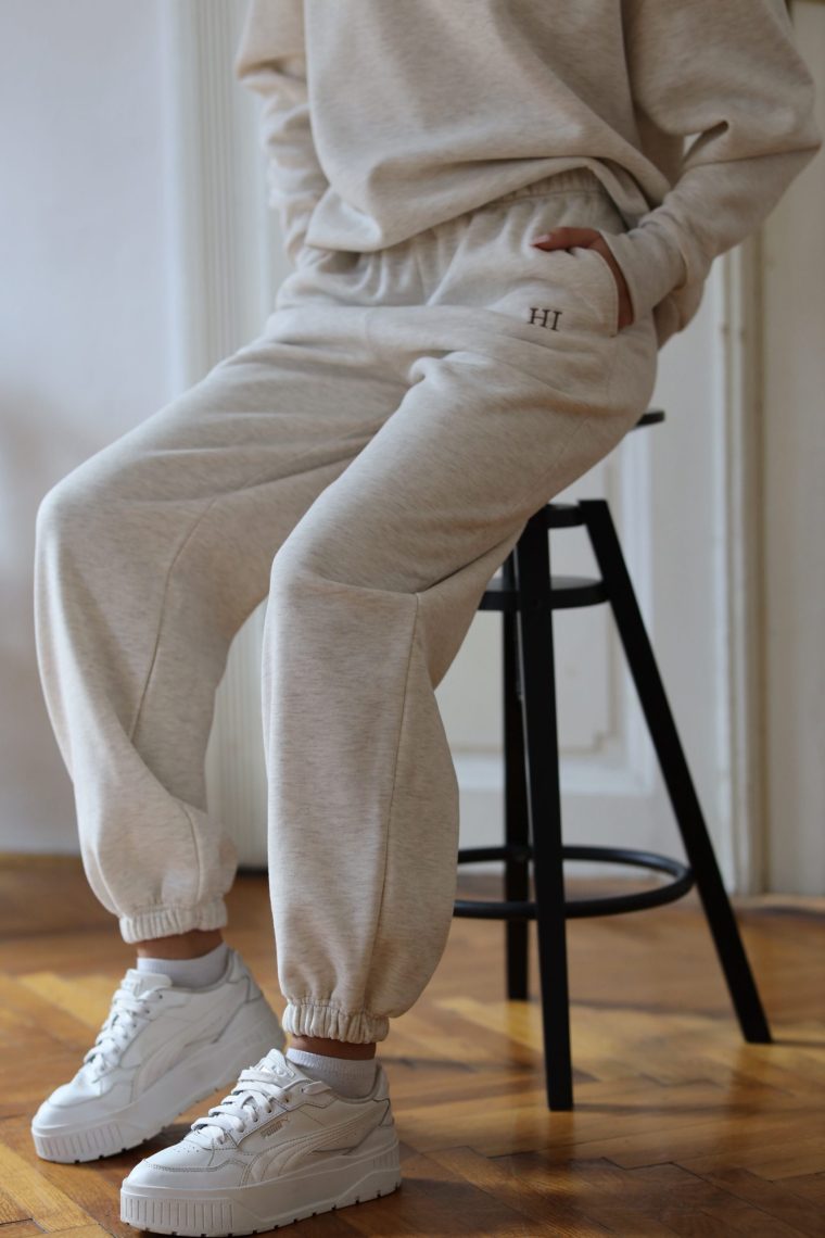 HI termo trenerka donji dio uska nogavica -Bež