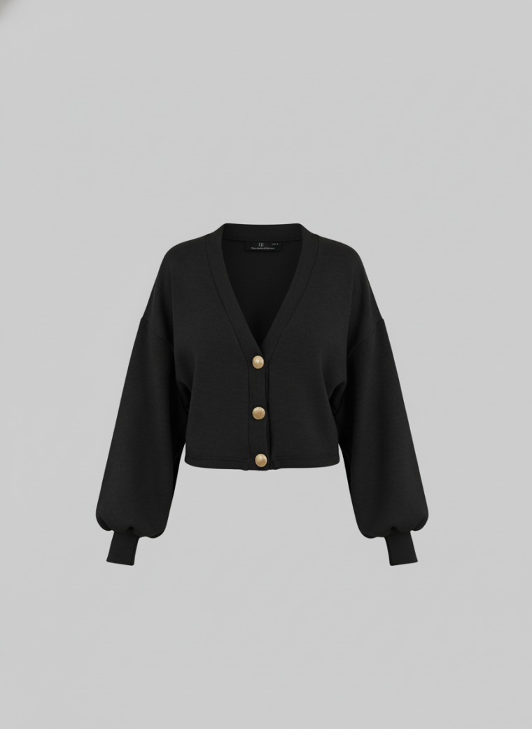 Cozy džemper - Crna