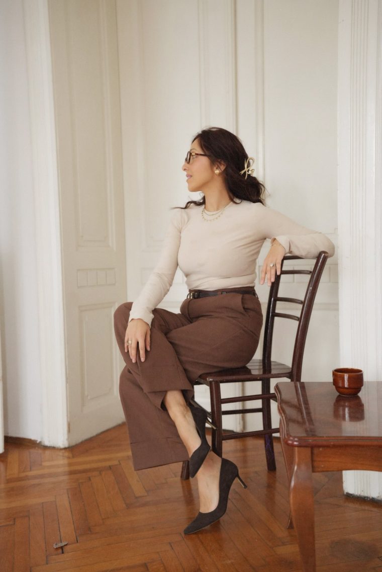 Majica heart dugi rukav - Svijetlo bež