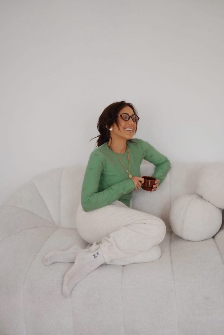 Majica heart dugi rukav - Svijetlo zelena