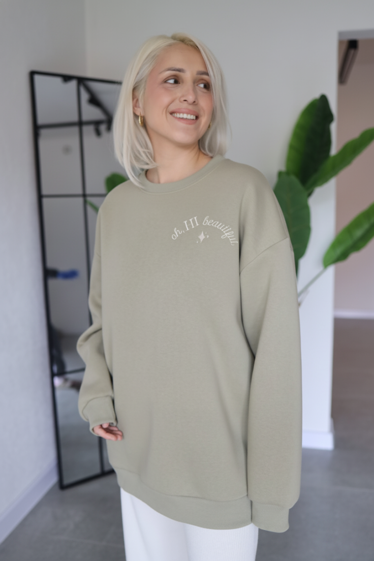 Over over duks bez kapuljače - Maslinasto zelena