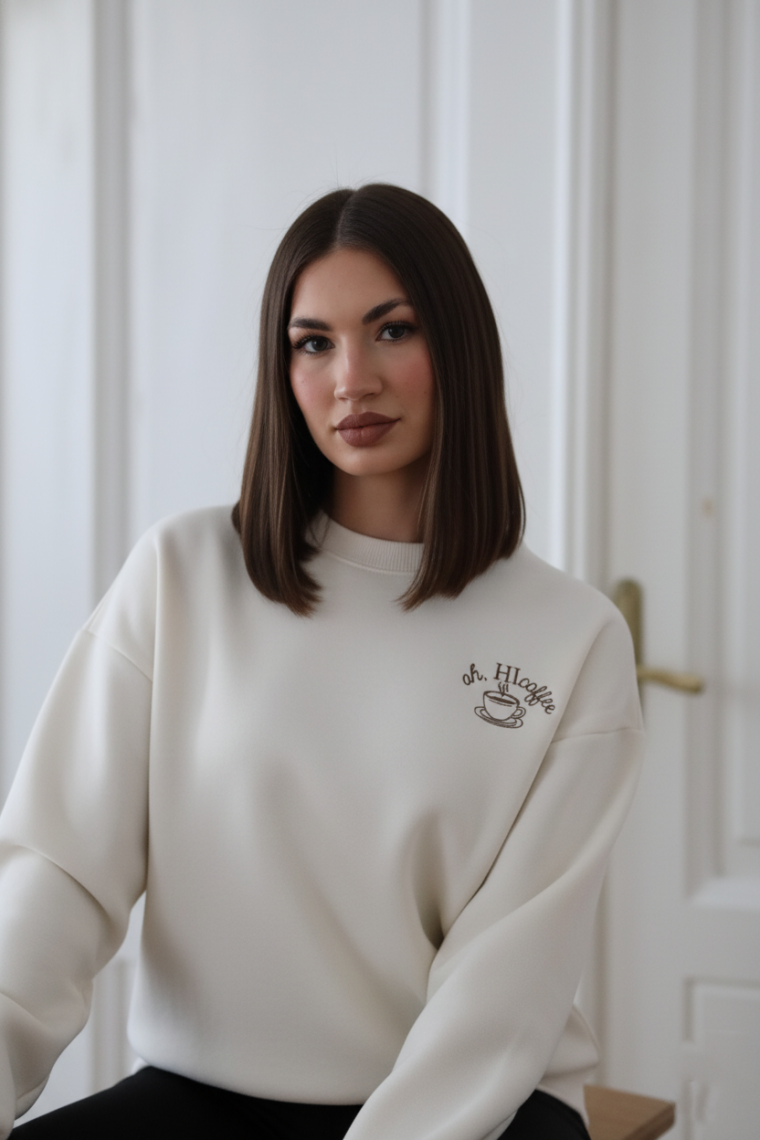 Over over duks bez kapuljače - Bijela kafa