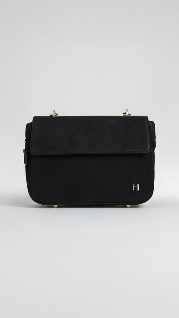 Torba Halima -Crna brušena koža