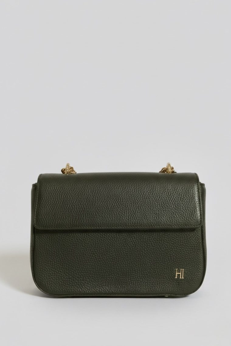 Torba Halima - Maslinasto zelena kožna