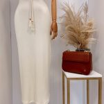 Coco knit suknja- Bijela kafa