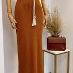 Coco knit suknja- Pumpkin spice