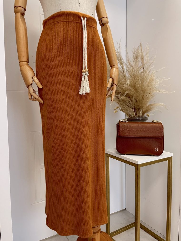 Coco knit suknja- Pumpkin spice