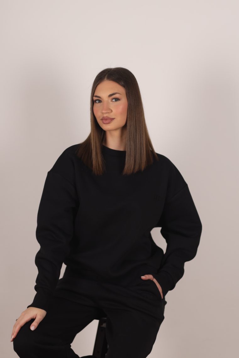 HI termo trenerka gornji dio bez kapuljače - Crna