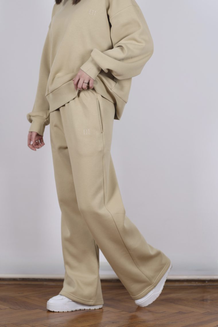 HI termo trenerka donji dio široka nogavica - Mustard