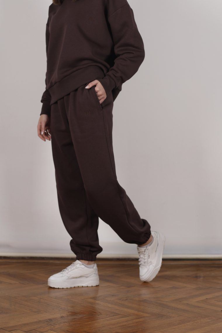 HI termo trenerka donji dio uska nogavica - Smeđa