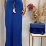 Coco knit suknja- Plava